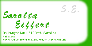 sarolta eiffert business card